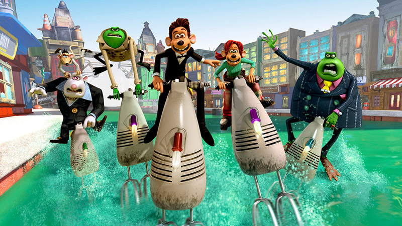 flushed away